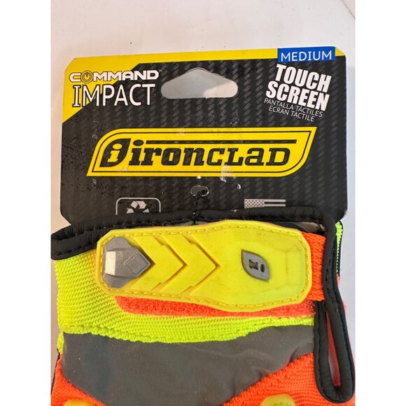Ironclad Command Impact Touchscreen Work Gloves Medium Reflective Flex Panel Pad - Picture 2 of 5